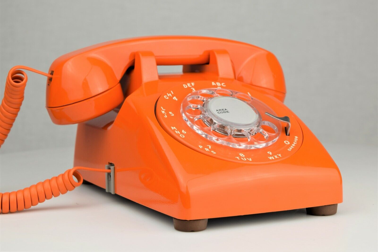 Meticulously Restored & Working - Vintage Antique Telephone - Bright Orange 500