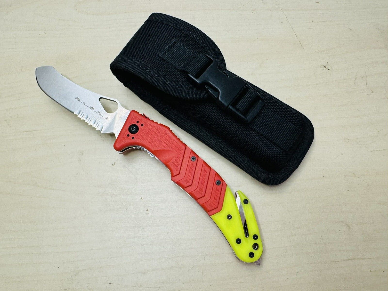 RARE A.L.S.R 2 Fk Md Fox FX447C Blade Folding Pocket Knife W/Pouch Italy