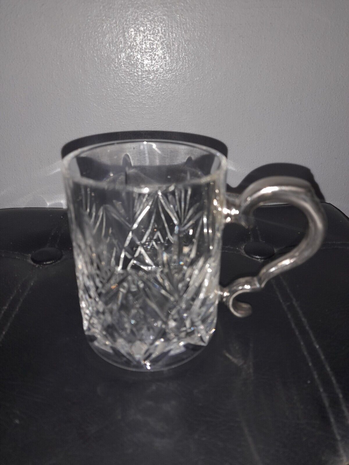 Vintage 1/2 Pint Crystal Glass Tankard