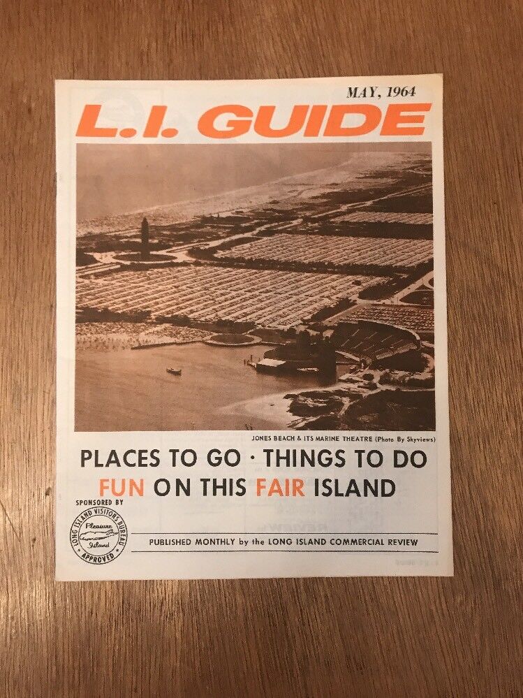 Vintage 1964 L.I. Guide Long Island Visitors Bureau Worlds Fair Rail Road Advert