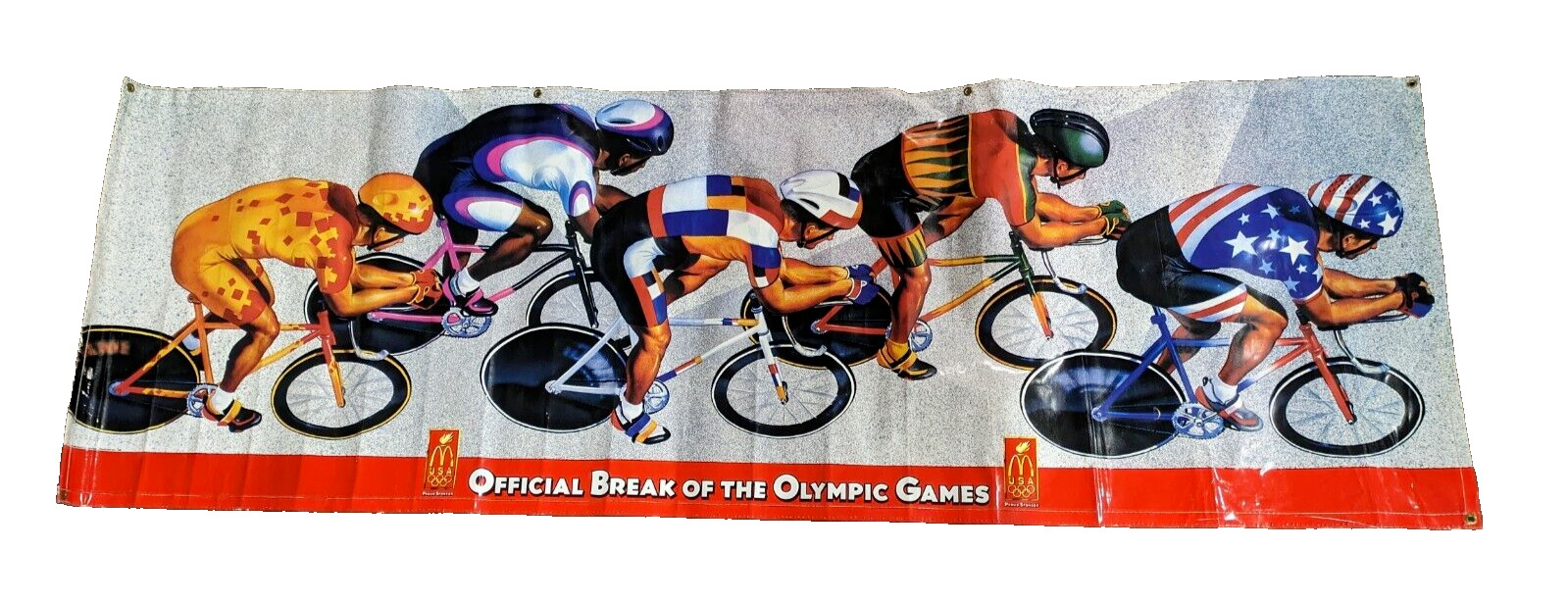 1996 Large McDonald\'s Official Break Of The Olympic Games Display Sign