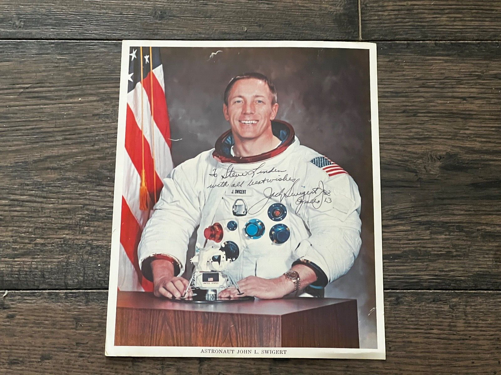 Apollo 13 Astronaut Jack Swigert Hand-Signed NASA Photo