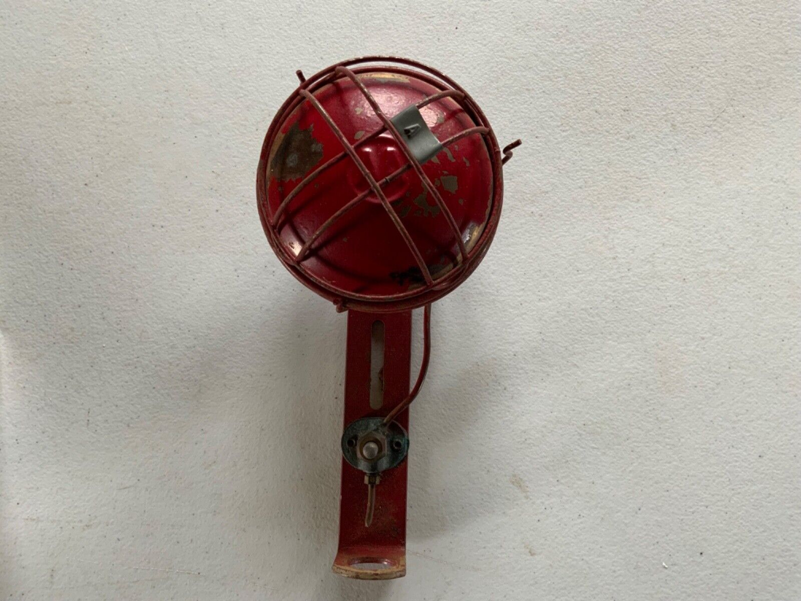 Vintage Fire Heat Alarm System Metal and Brass Painted Red Industrial -M70