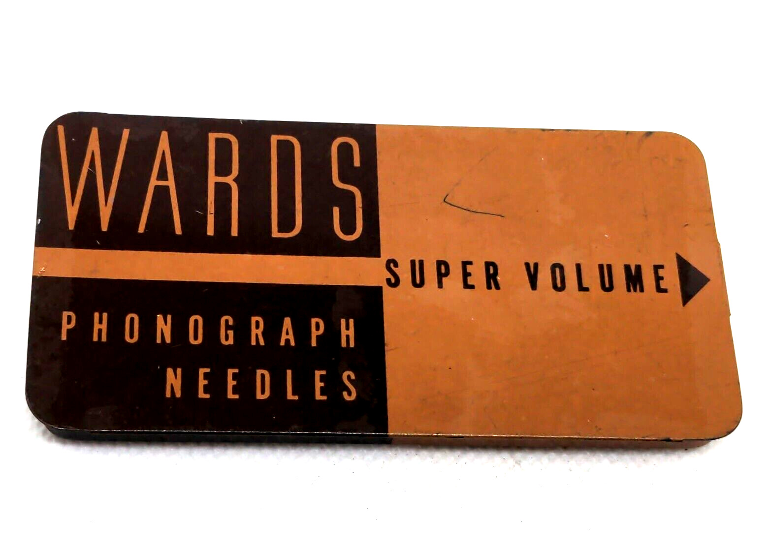 WARDS Super Volume 500 Phonograph Needles vintage tin No 2455 Montgomery Ward