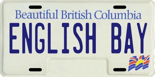 English Bay Vancouver Beautiful British Columbia Canada Aluminum License Plate