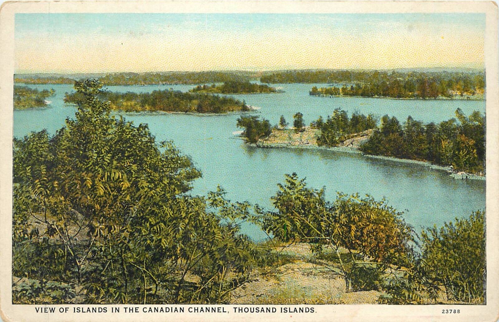 Postcard Islands in the Canadian Channel Thousand Island Canada 