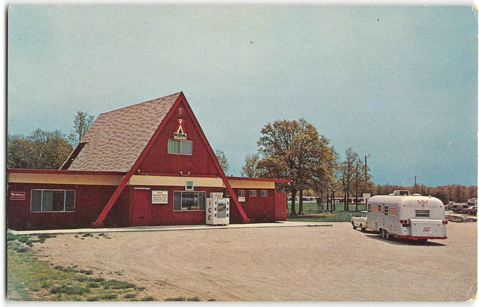 JOPLIN KOA KAMPGROUND Roadside Missouri Camping Trailer Route 66 c1960s Postcard