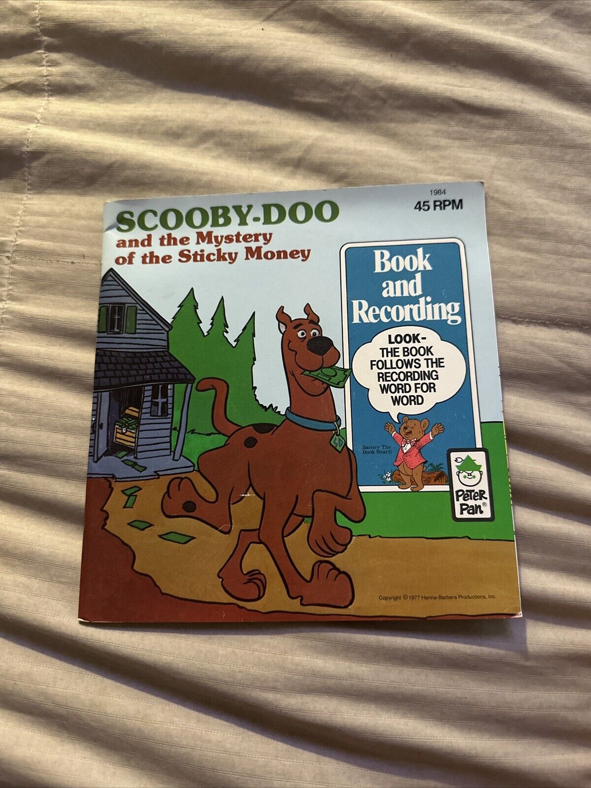 Vintage Scooby-Doo and the Mystery of the Sticky Money 45 rpm Book & Recording 