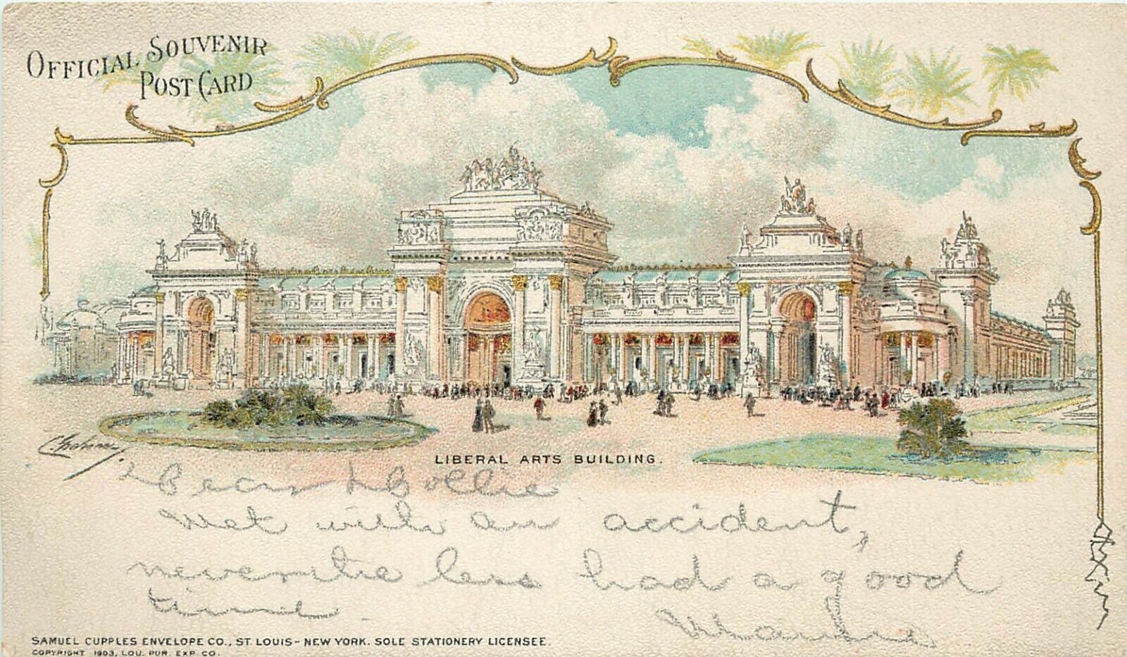 1904 St. Louis Worlds Fair Exposition Liberal Arts Building, Cupples, Posted
