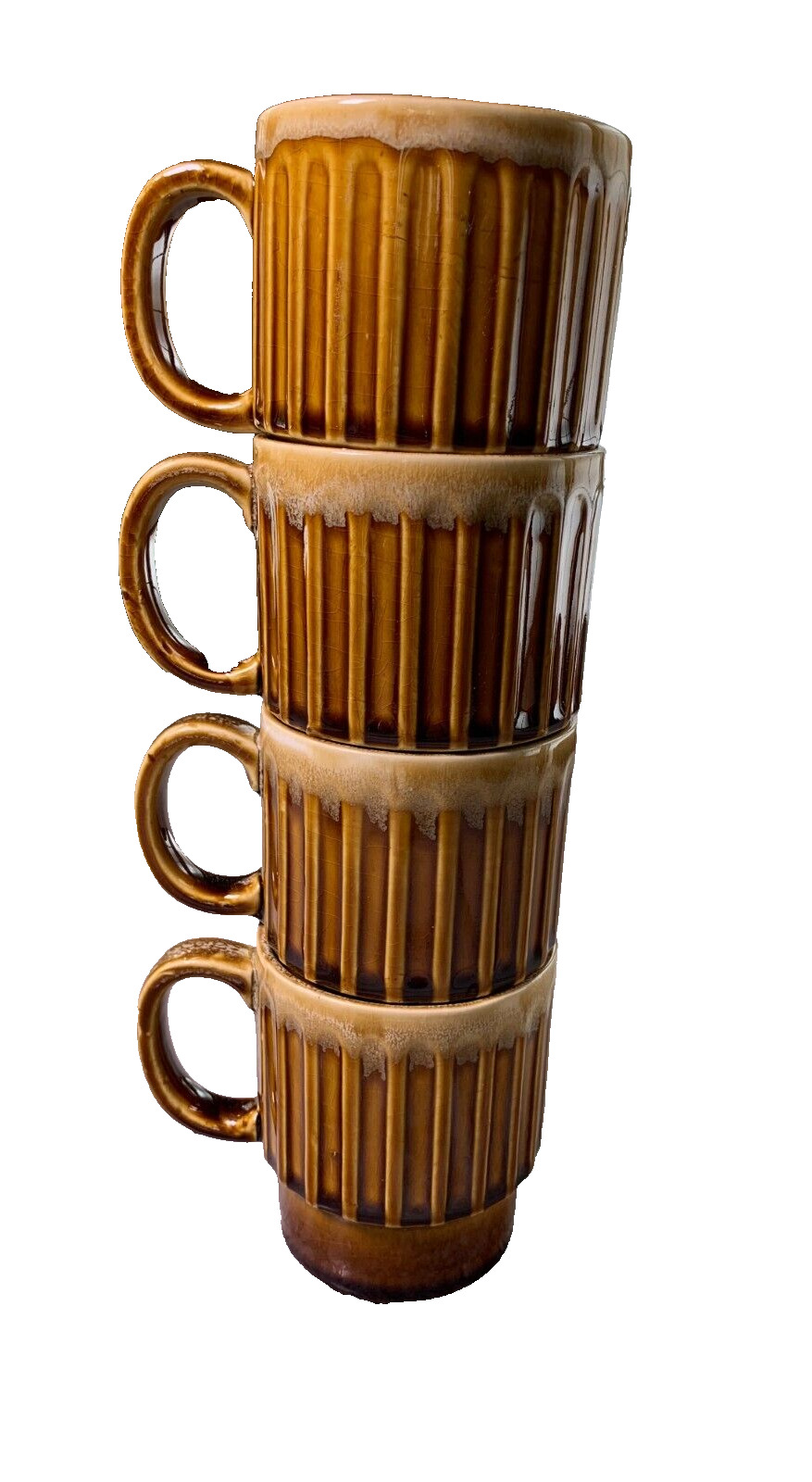 Mid Century Modern JAPAN Coffee Cups Mugs Stackable Stacking Mug Cup Ceramic