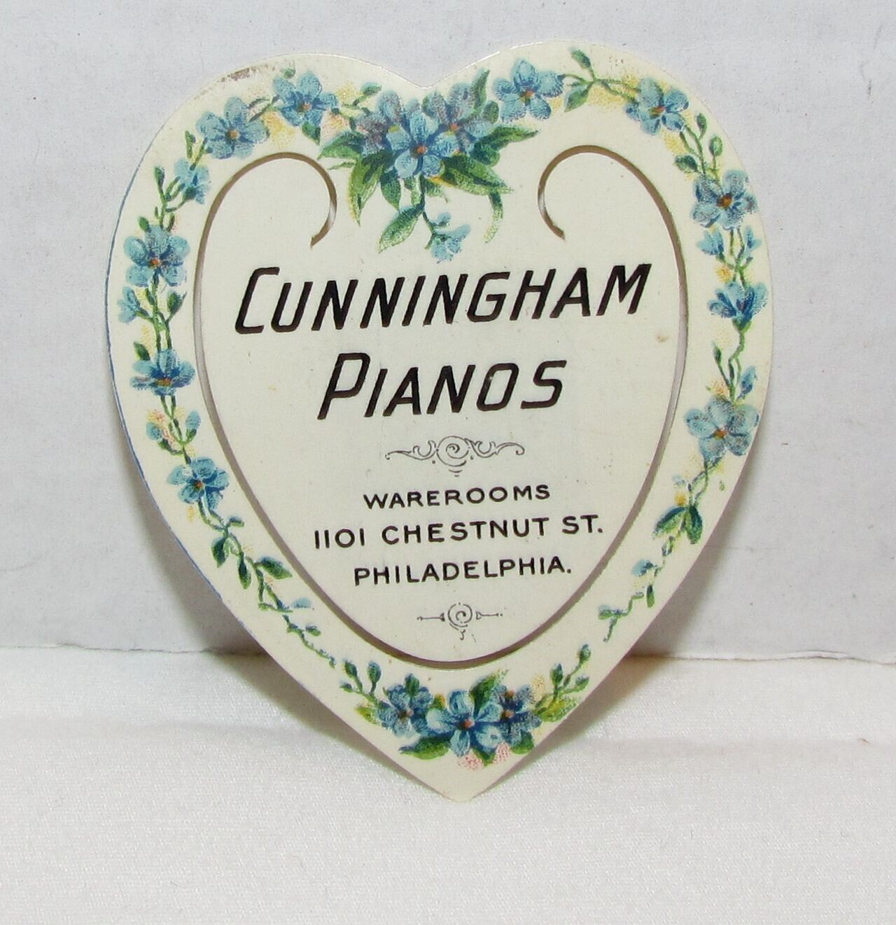 Vintage Cunningham Pianos Celluloid Book Mark, Philadelphia, PA