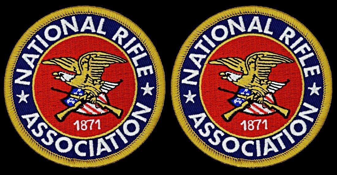 NRA National Rifle Association 2nd amendment 1871 Patch | 2pc iron on Sew  3
