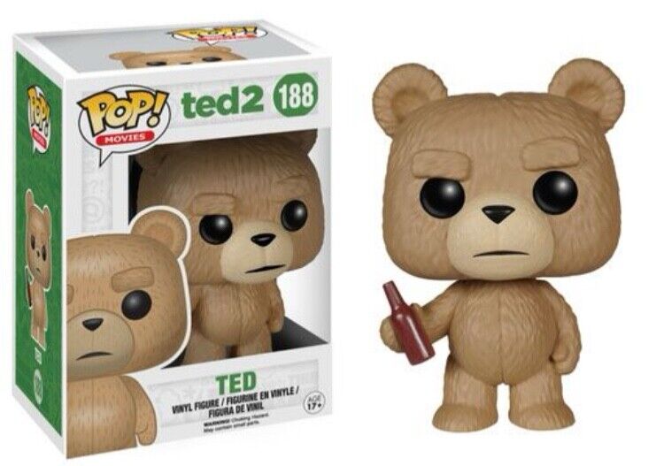Funko Pop Movies: Ted 2 - Ted (with Beer Bottle) #188 NIDB VAULTED PROTECTOR