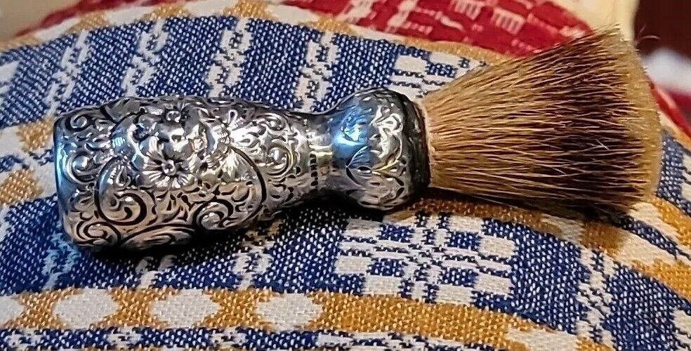 Antique Art Nouveau Sterling Silver Repousse George Shreve California Brush