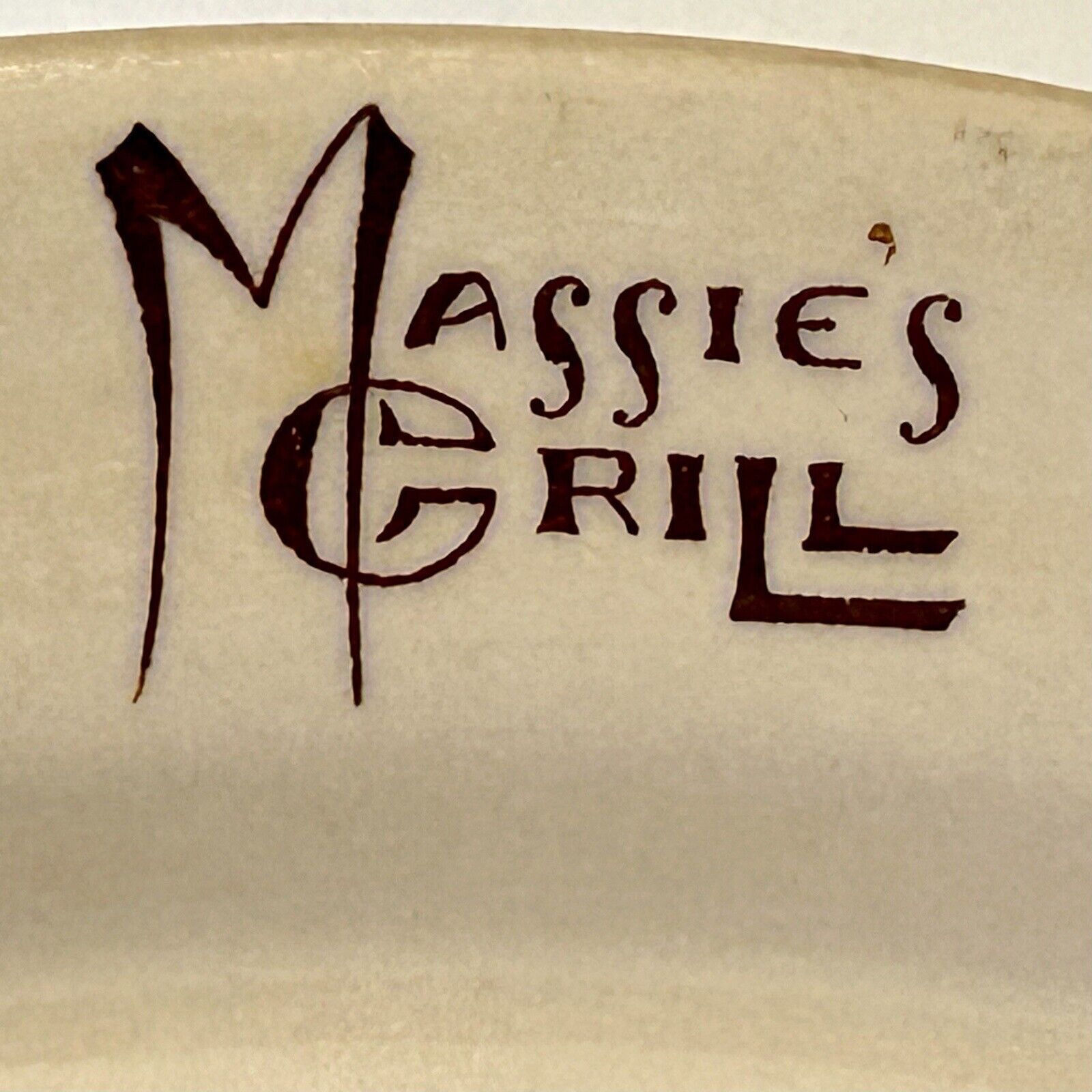 Original Vintage Massie’s Grill Restaurant China Dish Buffalo China Cafe Au Lait
