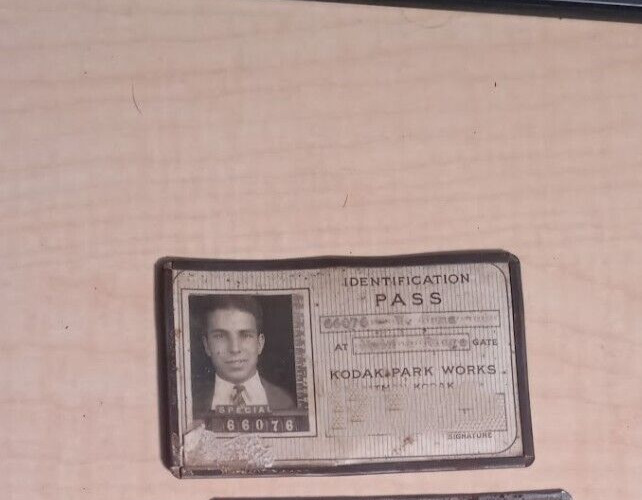 Rare  Eastman Kodak  1900s Identification Pass ID Badge ** Free Fast Shipping