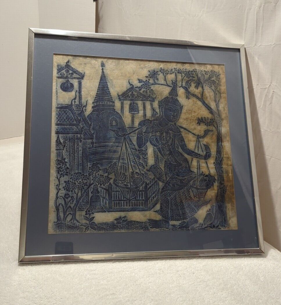Tibetan Temple Rubbing ~ Large Framed & Matted 23\
