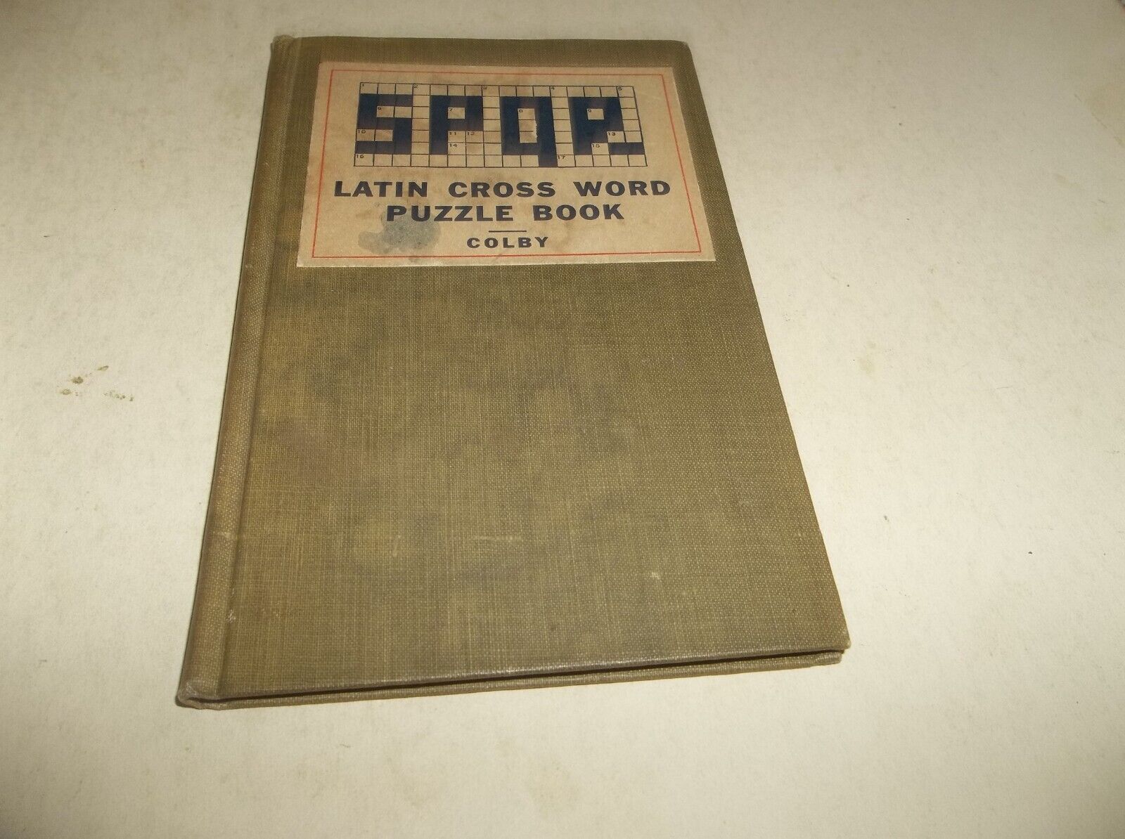 1925 Latin Cross Word Puzzle Book by John Kingsbury Colby EXCELLENT