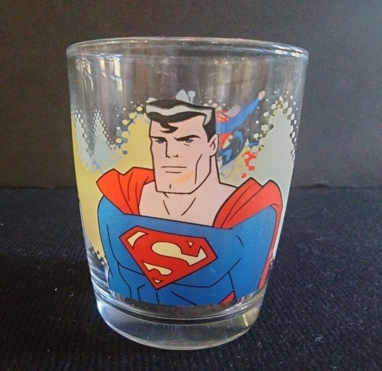NUTELLA JUSTICE LEAGUE SUPERMAN COLLECTOR\'S JAR CUP GLASS RARE DC COMICS