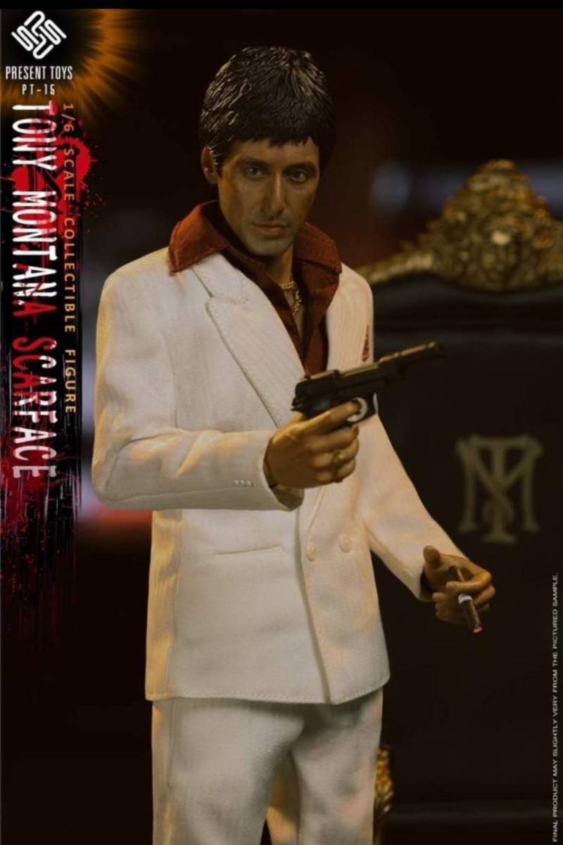 New 1 6 Scarface Action Figure Deluxe Edition Al Pacino Tony Montana PRESENT