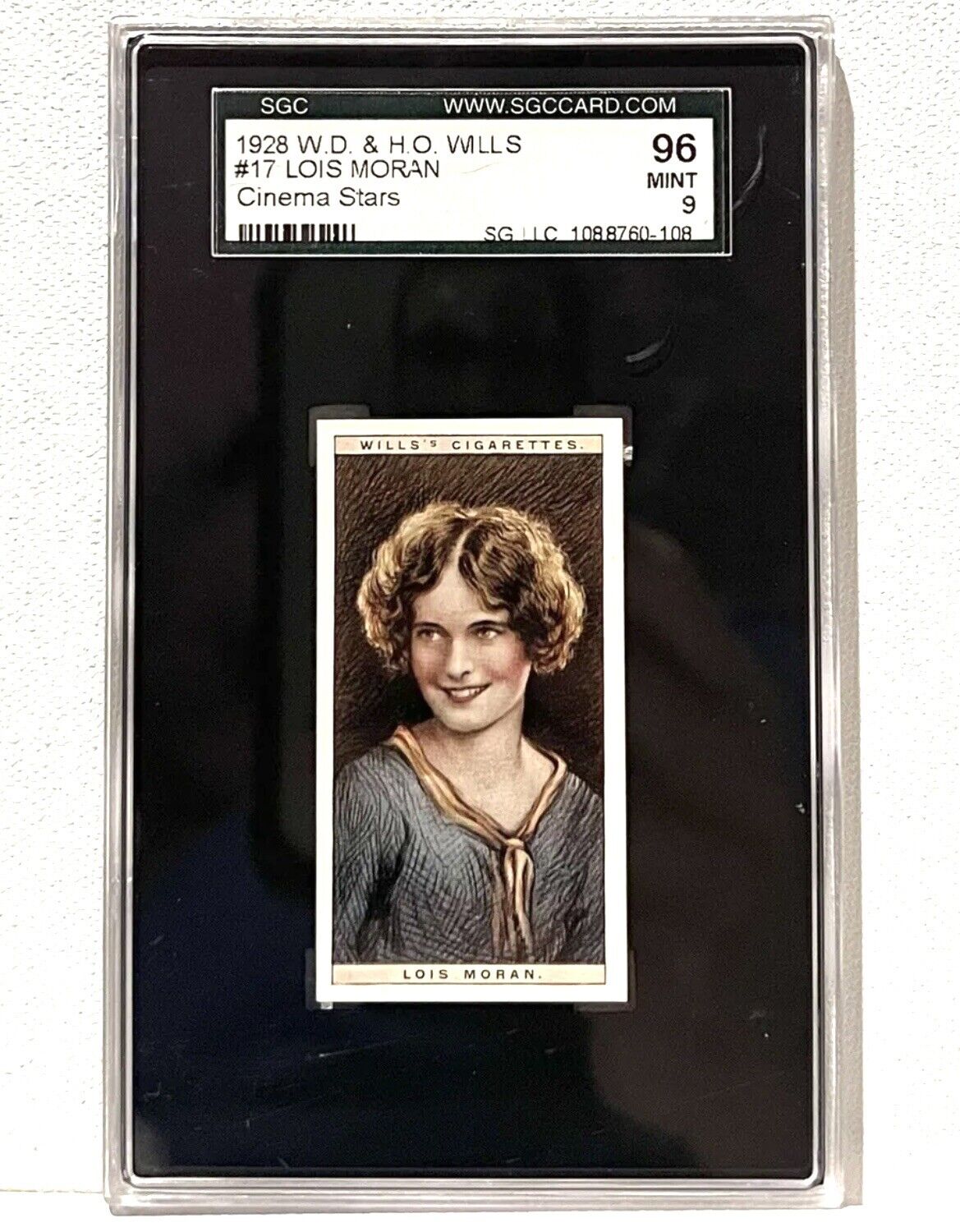 1928 WD & HO Wills #17 Lois Moran Cinema Stars SGC 96 MT