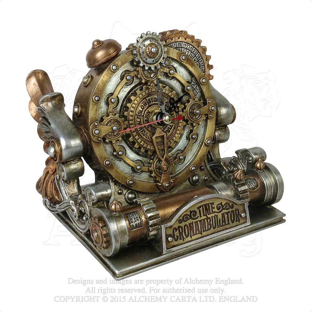 Alchemy Gothic Vault Time Chronambulator Steampunk Time Machine Desk Study Clock