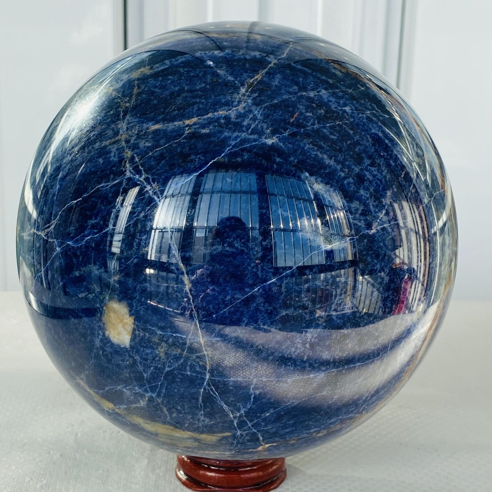 2900g Blue Sodalite Ball Sphere Healing Crystal Natural Gemstone Quartz Stone