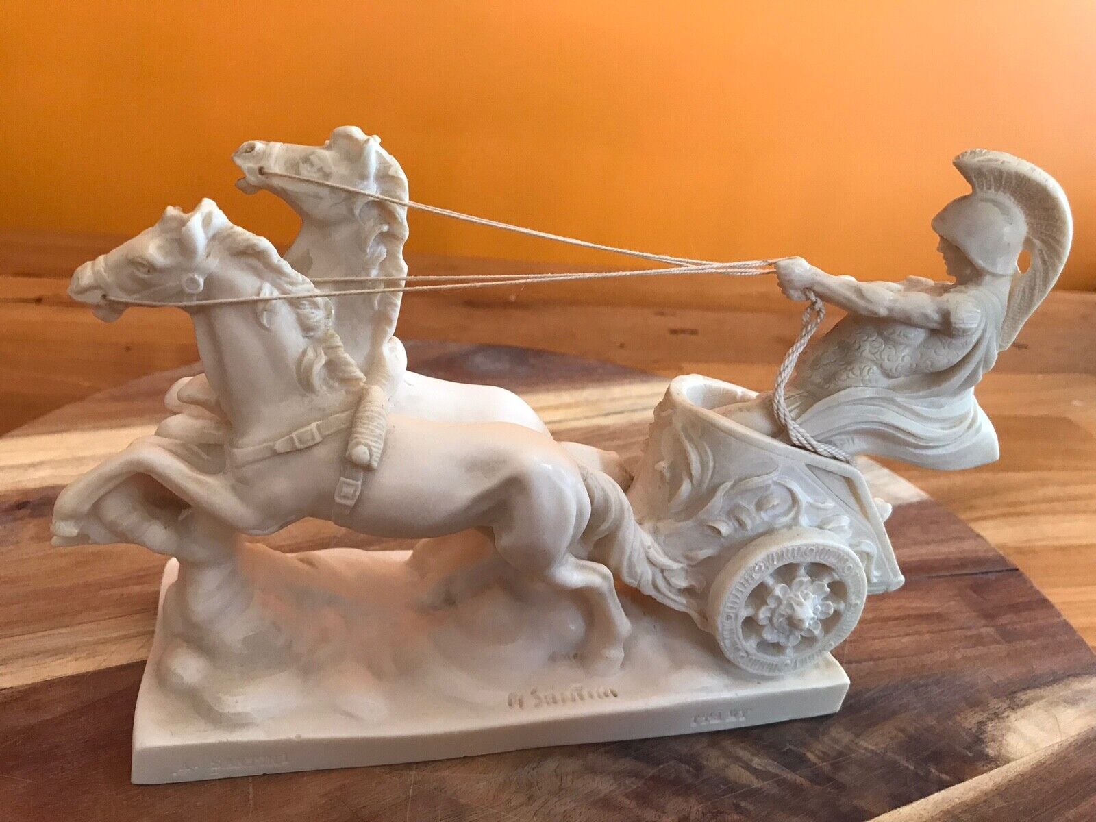 A. Santini classic figure Ben Hur, powdered marble