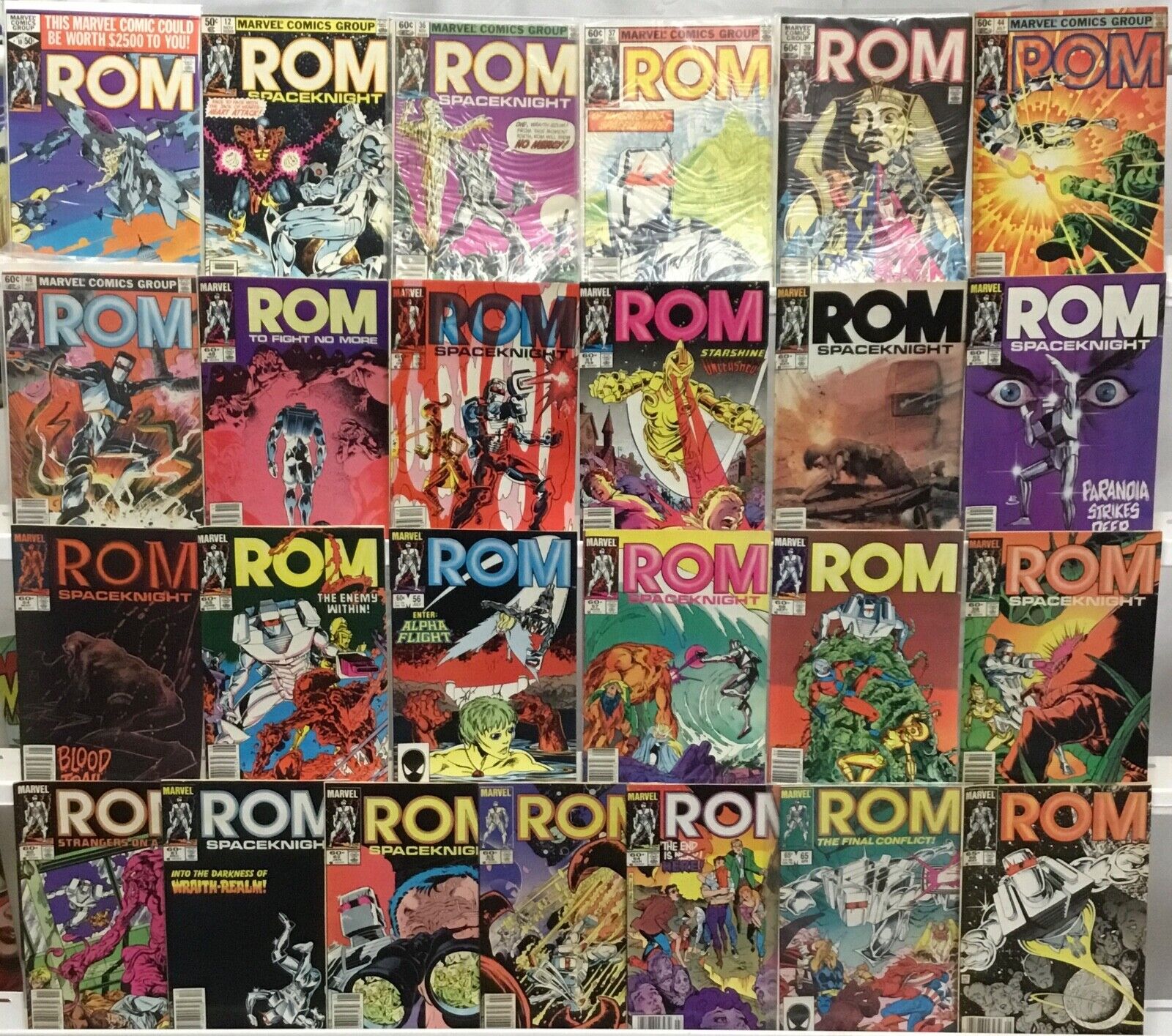 Marvel Comics ROM Comic Book Lot of 25 Issues
