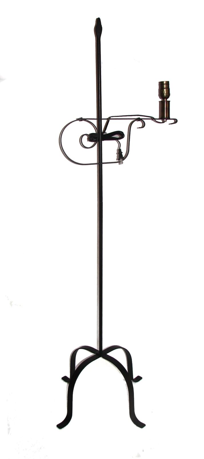 Wrought Iron Floor Lamp Flame Top - Amish Made