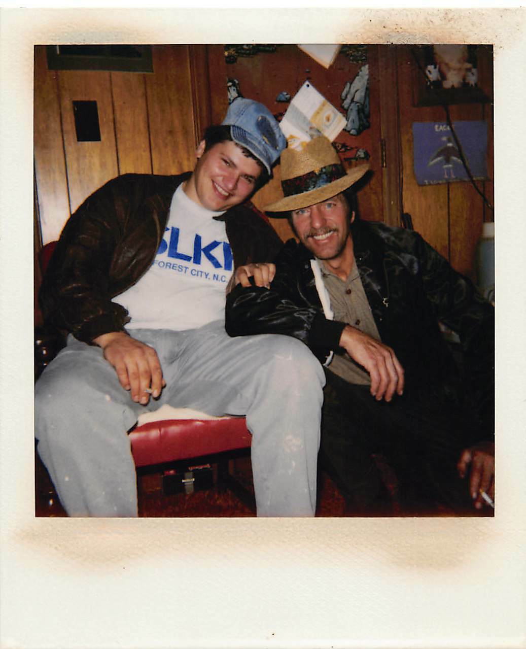 Vtg 1990s Photo Handsome Men Man Friends Smiling Wearing Hat Gay Interest #13