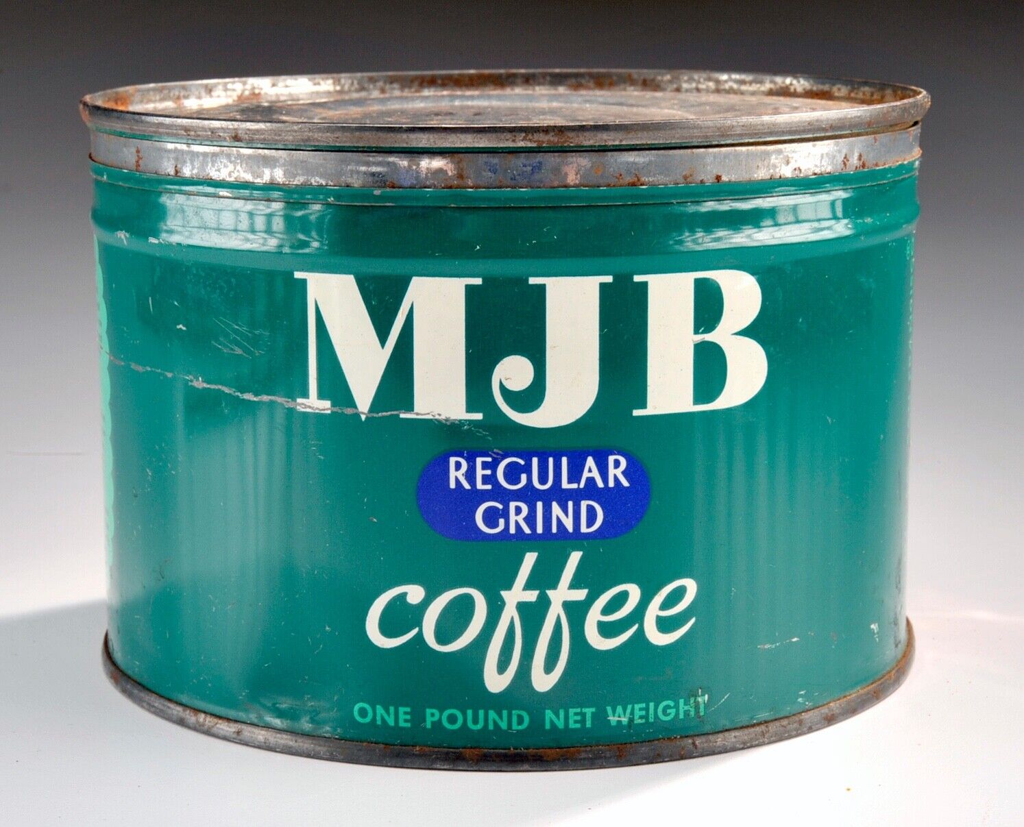 Vintage 1950\'s MJB Coffee Tin One Pound Short Can San Francisco Ca. - MCM