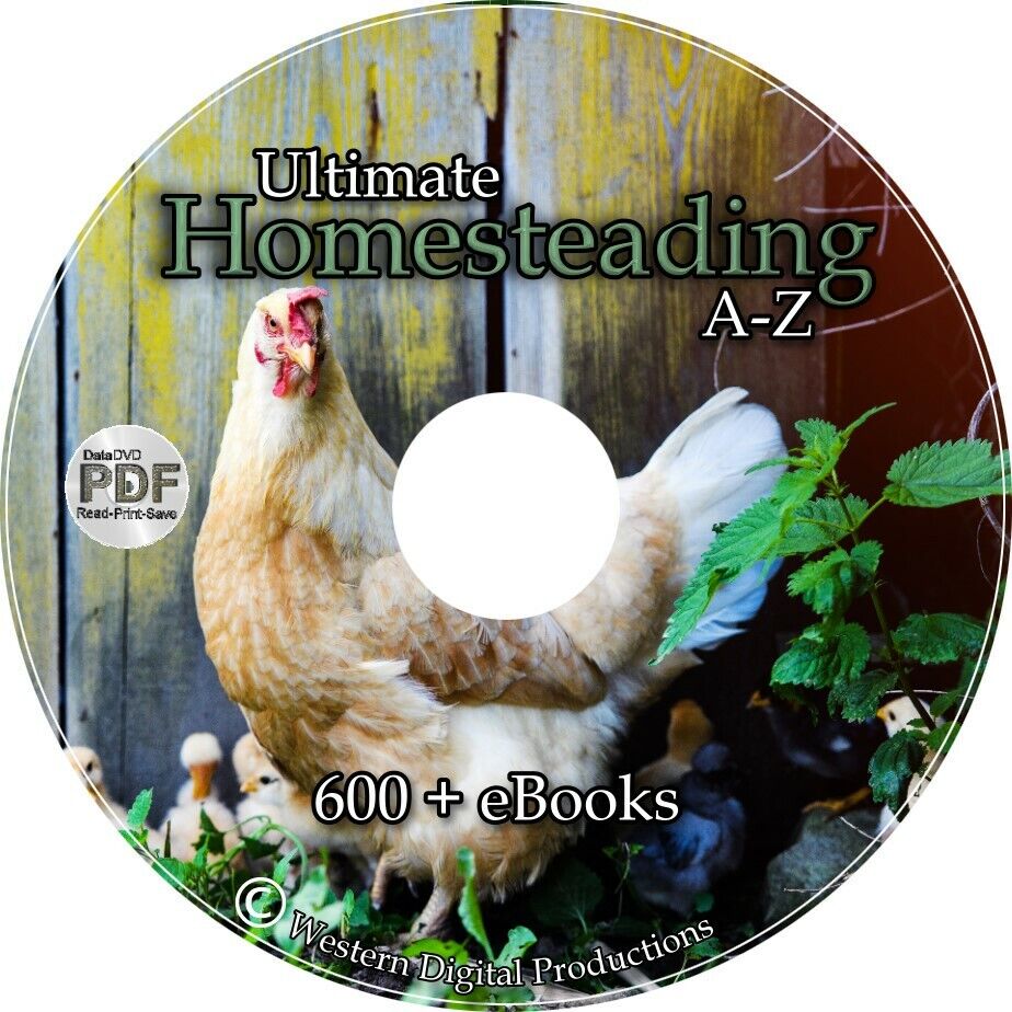 600+ Books Homesteading Farming Survival Canning Gardening Chickens Country Life