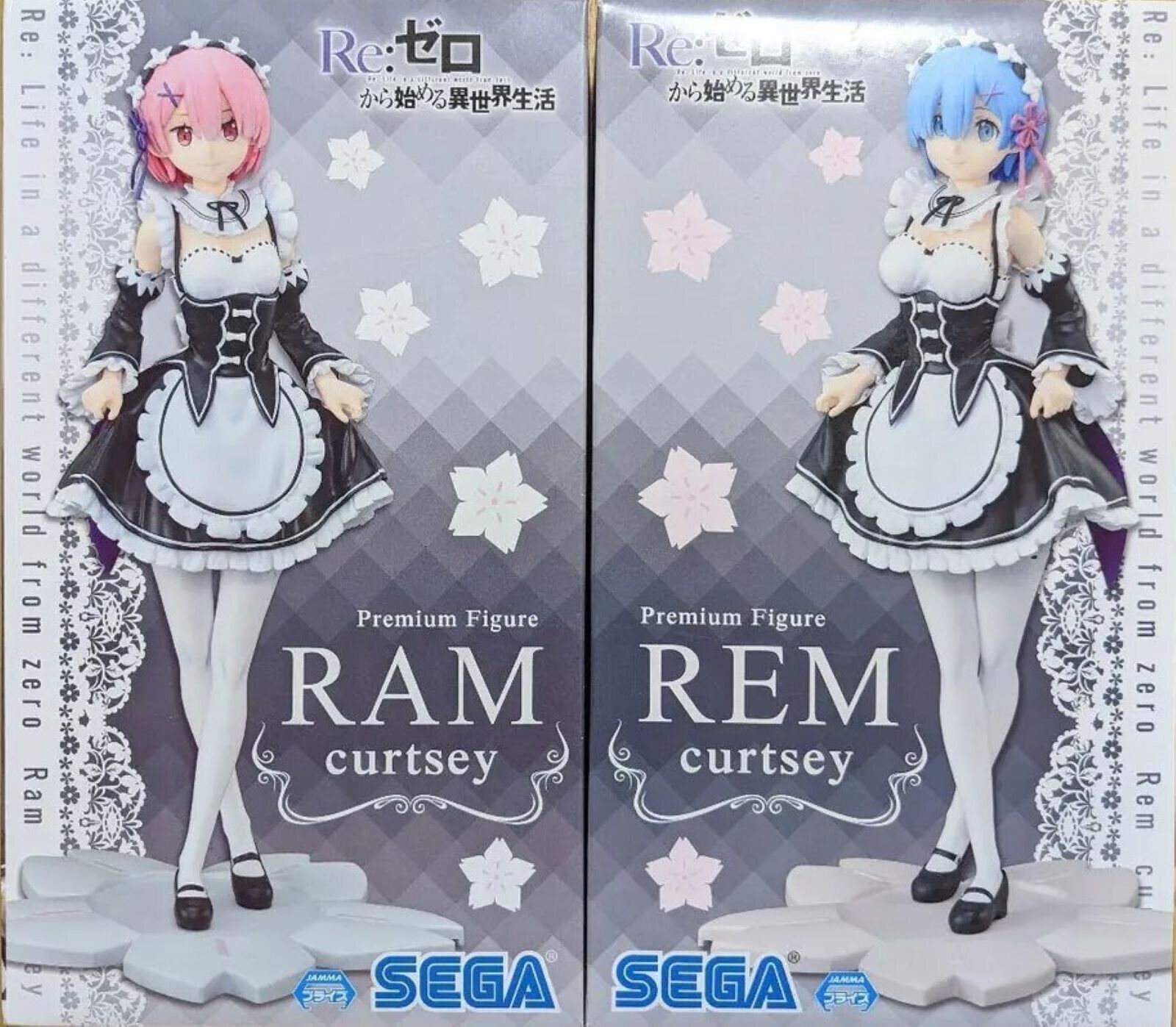 Re:Zero Starting Life in Another World Ram & Rem Curtsey Premium Figure Set of 2