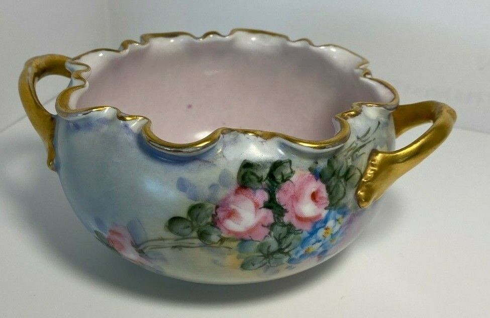 P.H. Leonard Vienna Austria porcelain hand painted dish/bowl Trinket