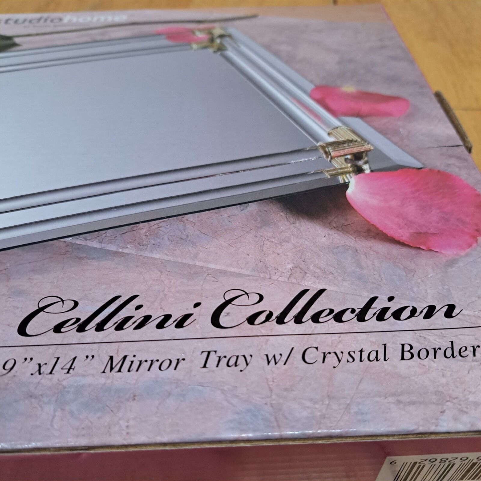 Mirror Tray with Crystal Border by Cellini Collection
