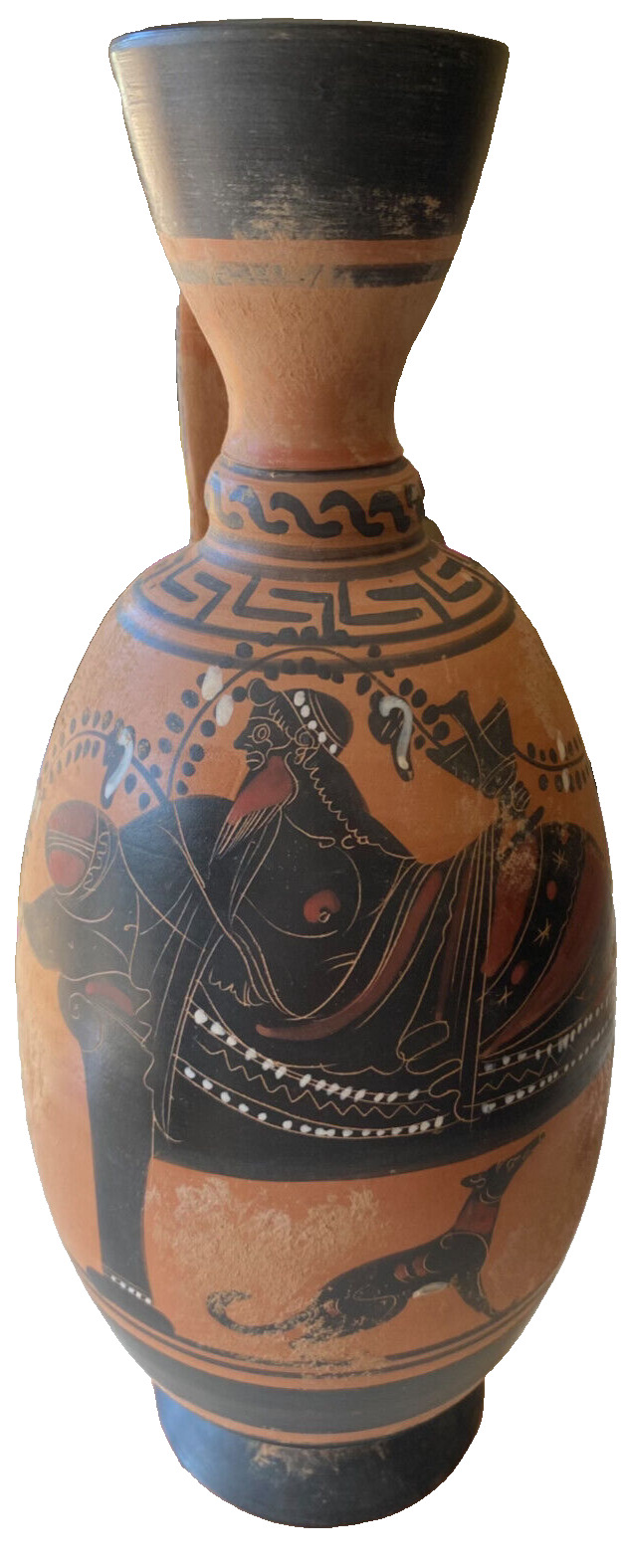 Vintage Etruscan Greco-Roman Vase Museum Reproduction 11 3/4 Inches tall