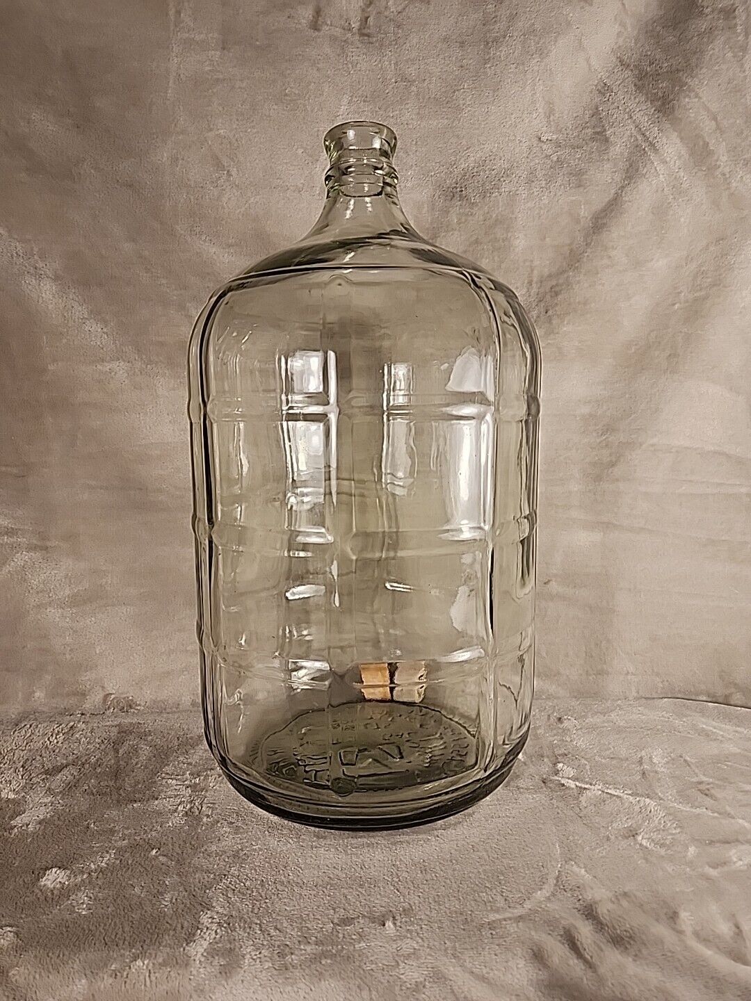 Vintage  5 Gallon Checkered Glass Water Bottle Jug Demijohn Carboy  Mexico