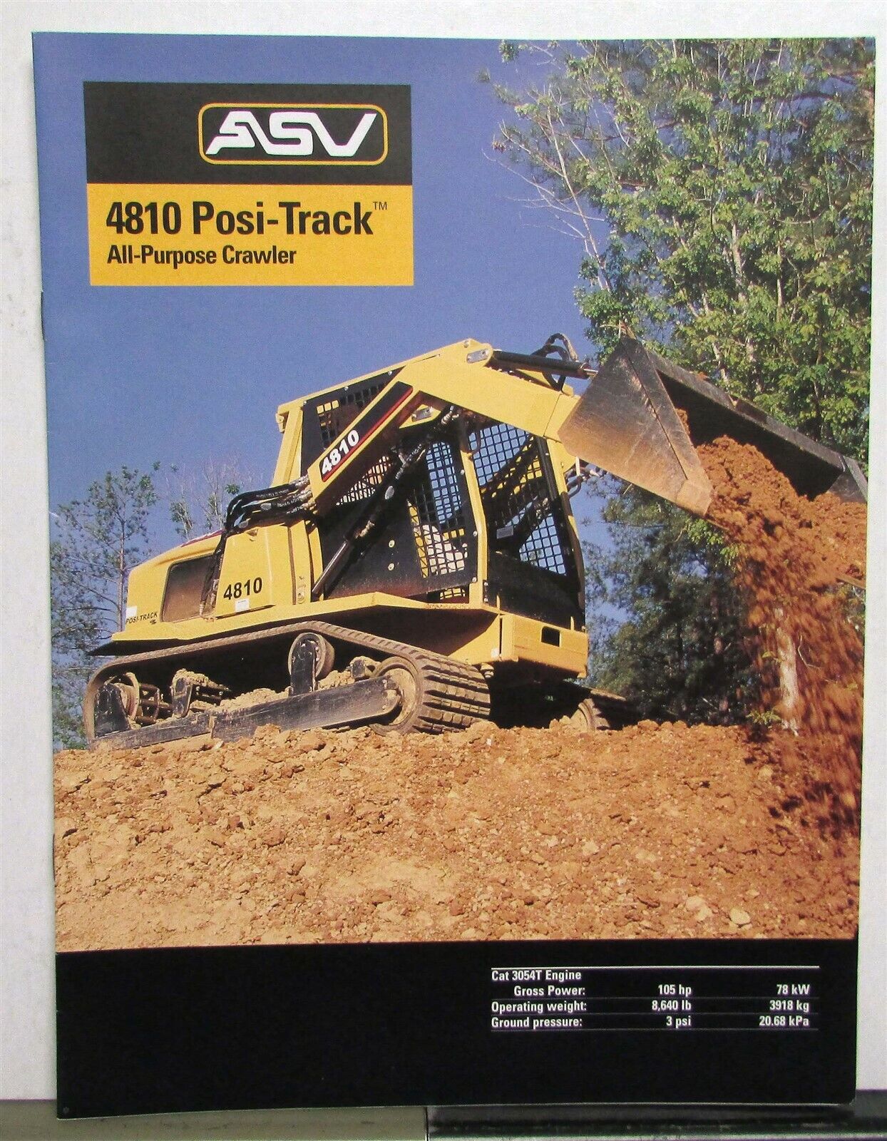 2000 ASV Posi-Track 4810 All Purpose Crawler Construction Sales Brochure
