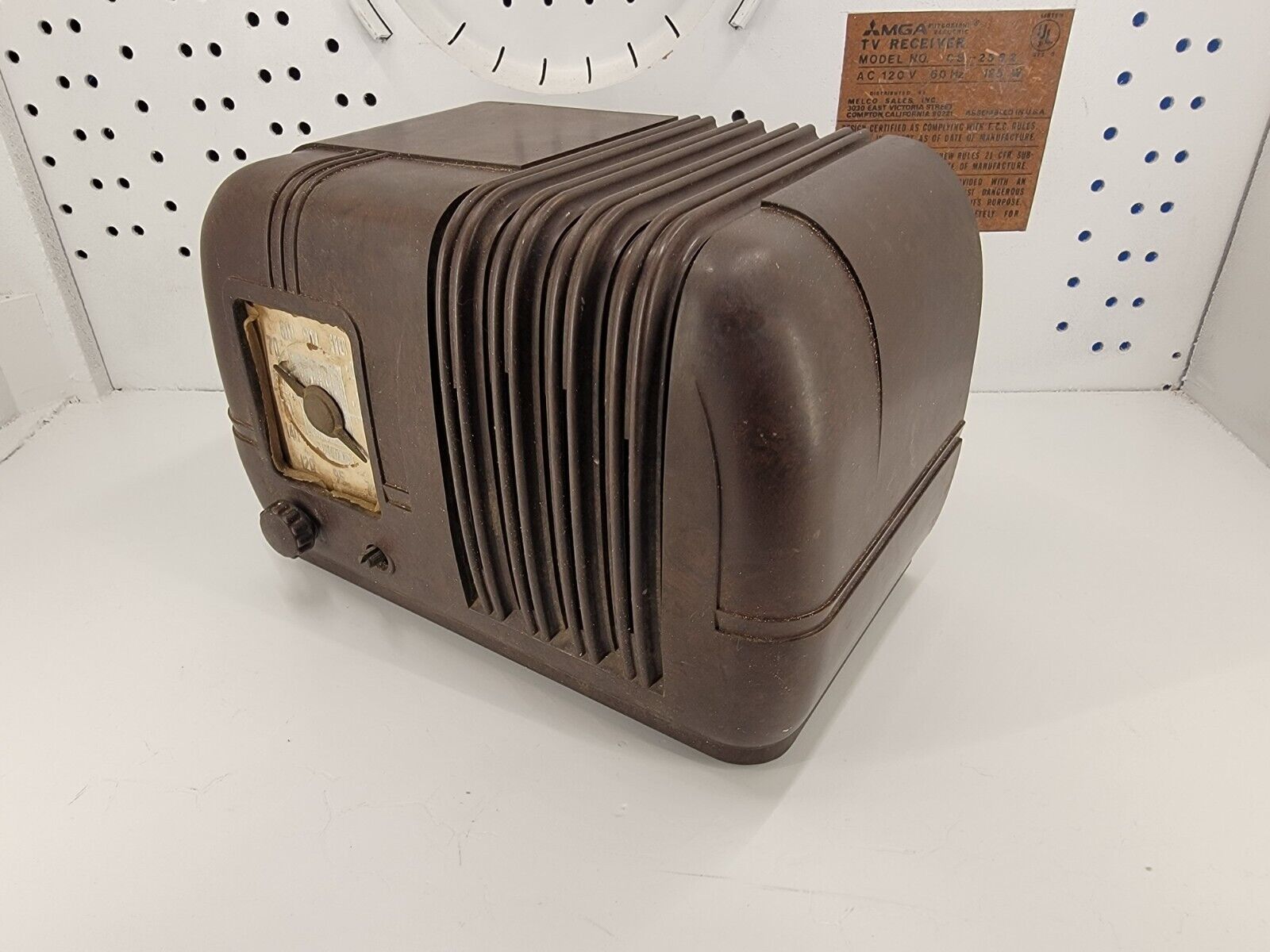 Arvin 1940s Model 544A AM Radio- Vintage Rare Brown Bakelite Table Untested