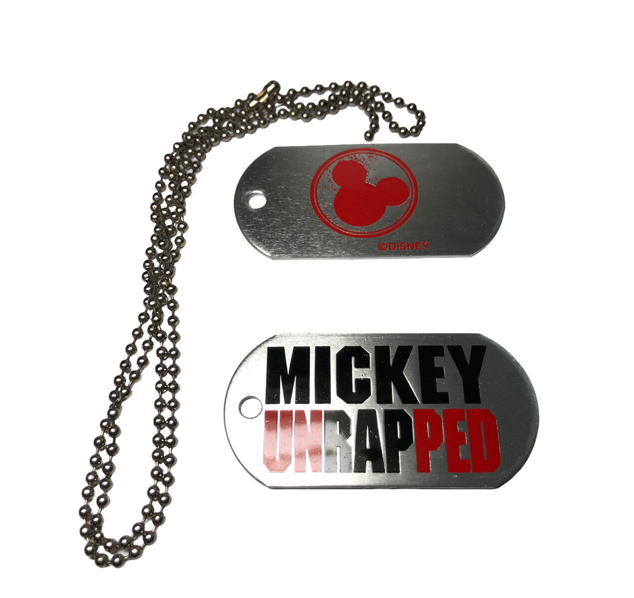 MICKEY (mouse) UNRAPPED DOGTAG - RARE -Whoopi Color Me Badd - Disney Vintage