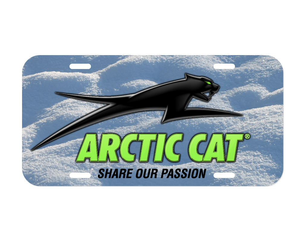Arctic Cat Vehicle License Plate Auto Tag Snowmobile NEW Snow Sled Send it NEW