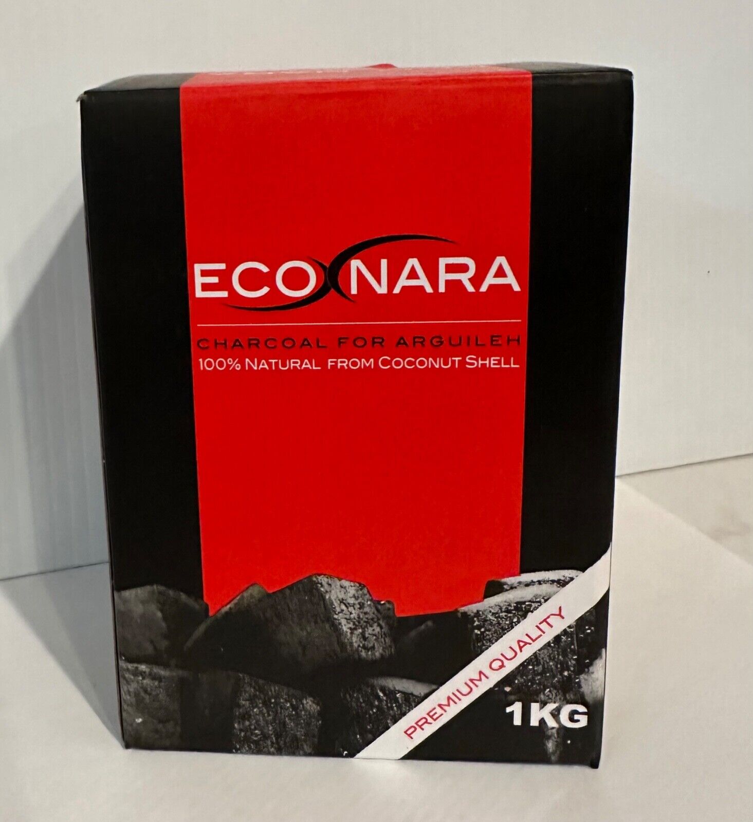 ECO NARA Natural Coconut Shell Charcoal for Hookah Shisha 1 KG econara