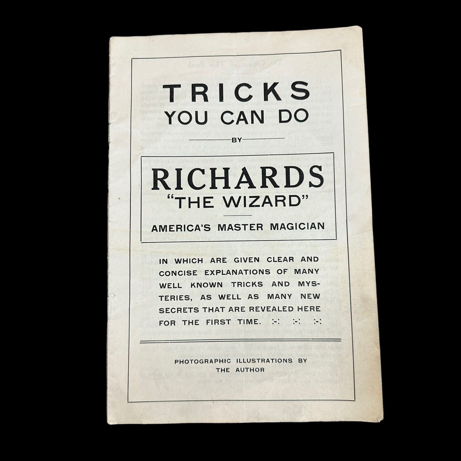 Antique Magic Tricks You Can Do Richard Wizard Horoscopes Saginaw Michigan 1910s