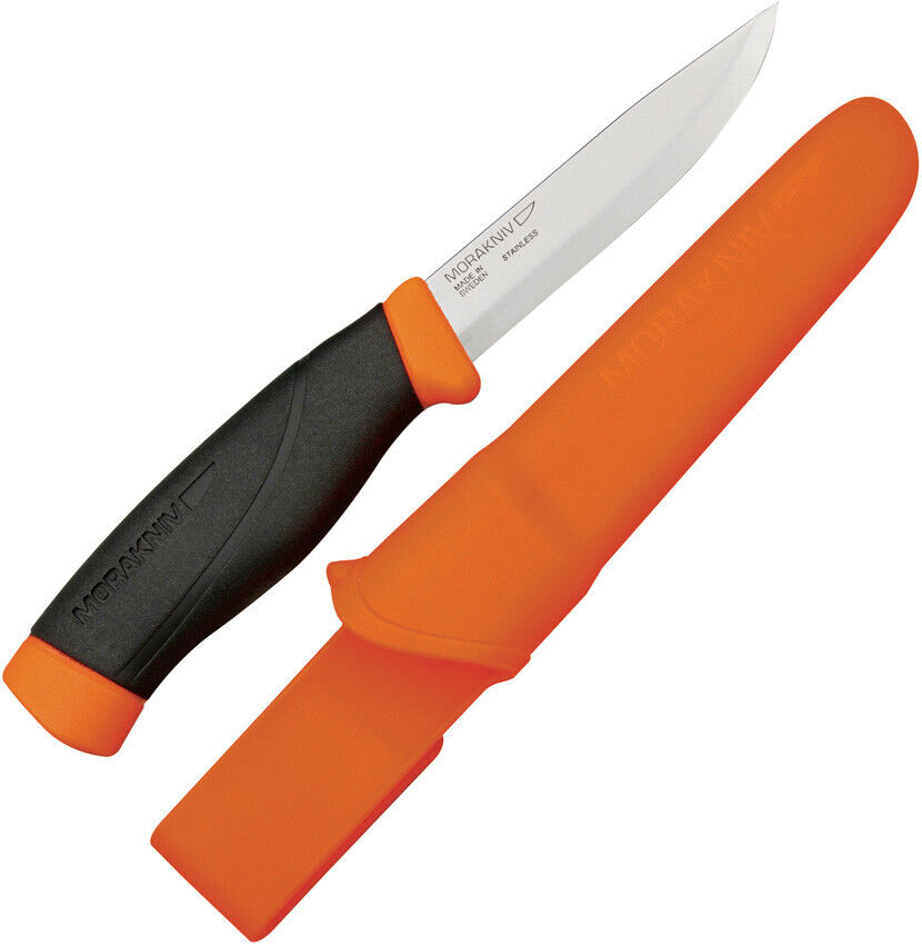 Mora Companion HD Burnt Orange Synthetic Stainless Fixed Blade Knife 02214