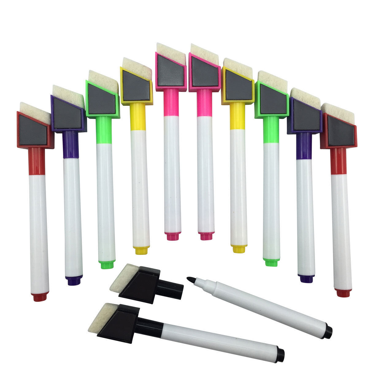 12 Shaped Magnetic Colour set white board marker pen dry wipe markers easy wipe