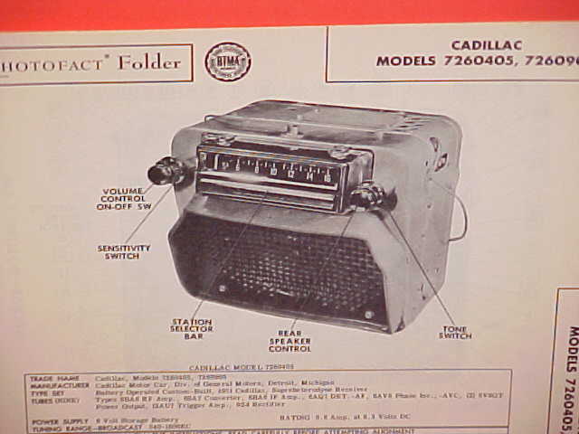 1951 CADILLAC 61 62 CONVERTIBLE COUPE DEVILLE 60 SPECIAL 75 RADIO SERVICE MANUAL