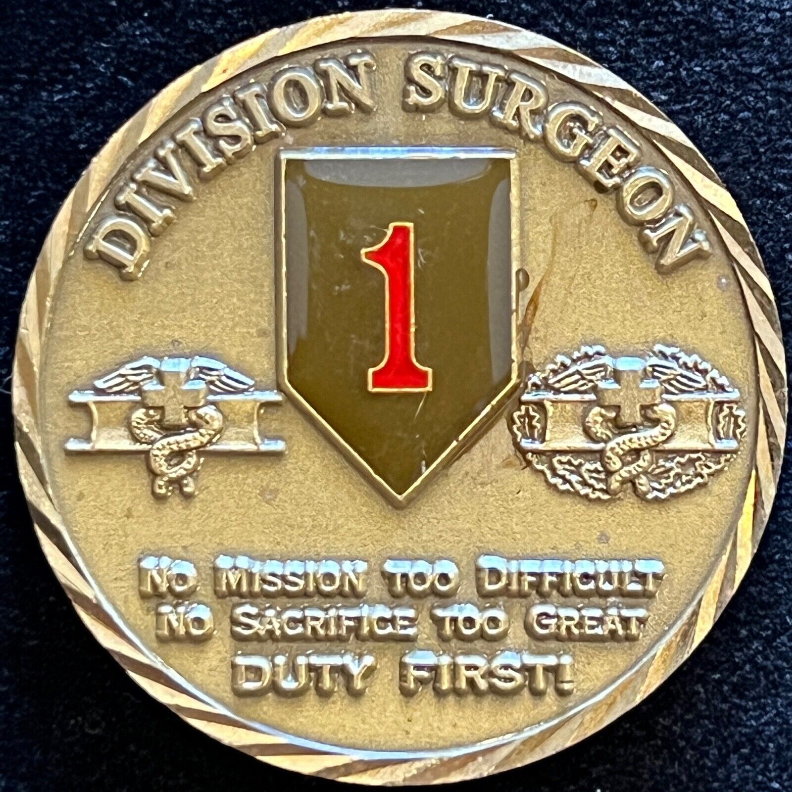 1st Infantry Division Surgeon Vintage Challenge Coin