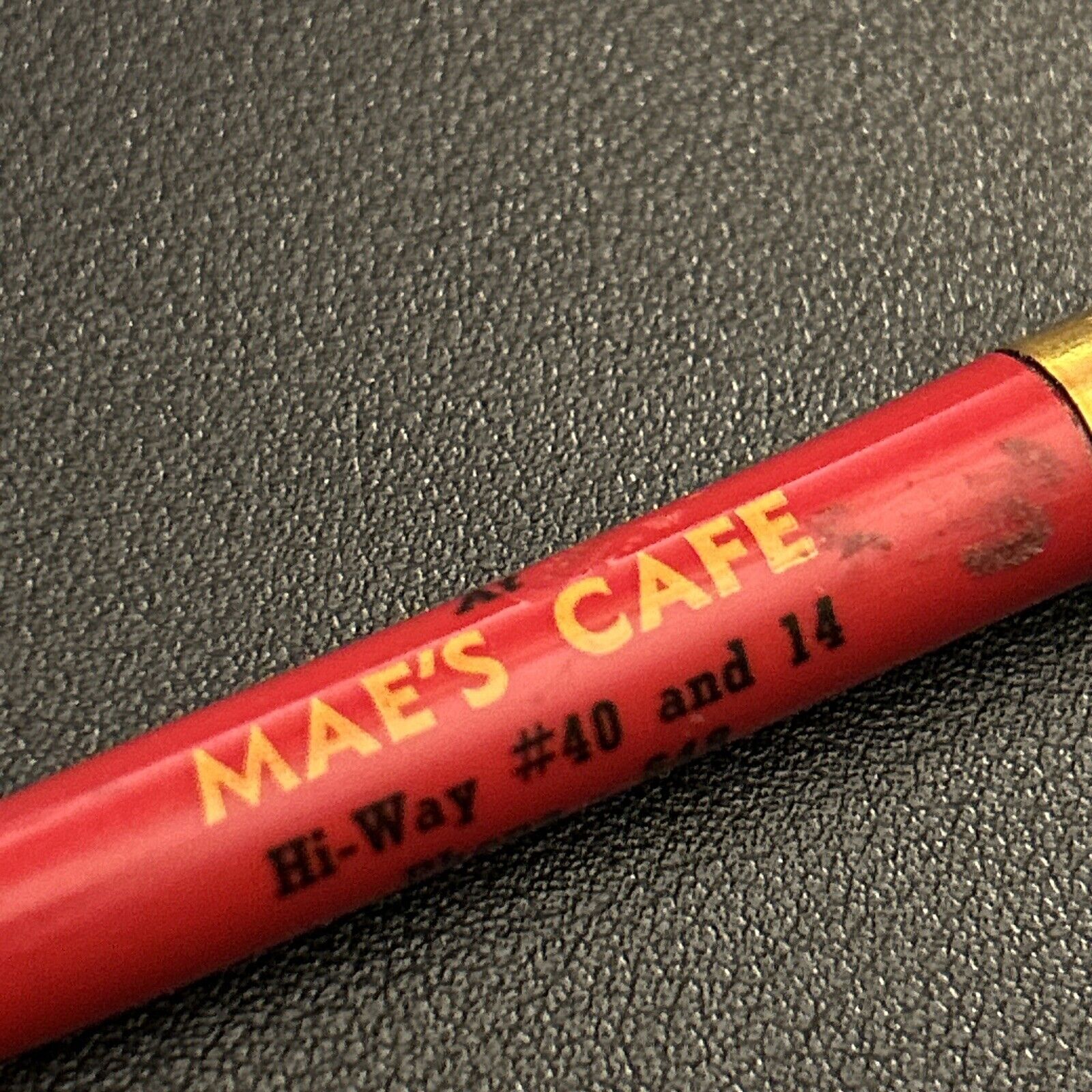 VTG c1950s Ballpoint Pen Mae's Cafe Ellsworth Kansas