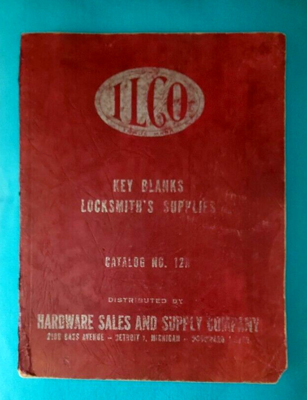 VINTAGE ILCO KEY BLANKS LOCKSMITH\'S SUPPLIES - CATALOG NO. 12A - 1947 PAPERBACK